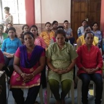 Stress Management exercises being practiced in the Teacher Training at Little's, Fatorda.